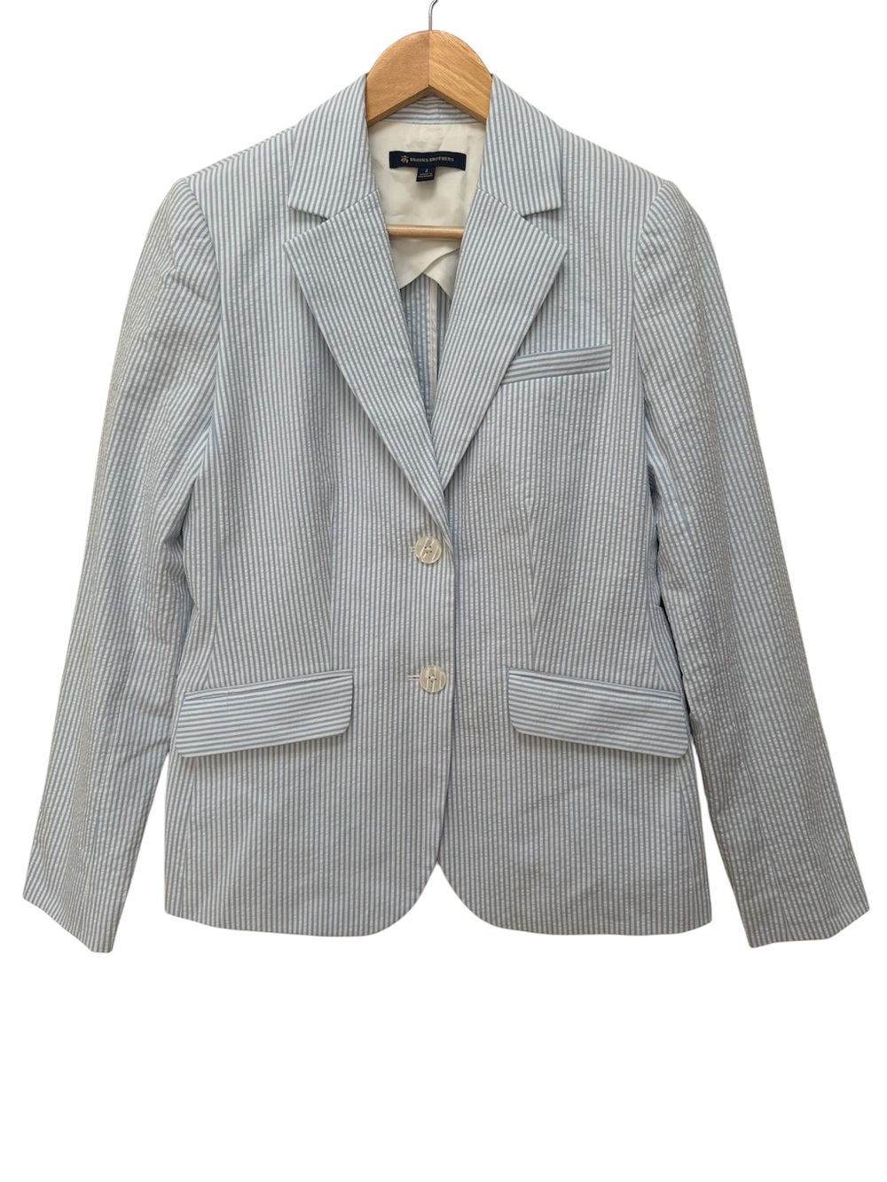 Brooks Brothers Seersucker Stripe Blazer Size 4